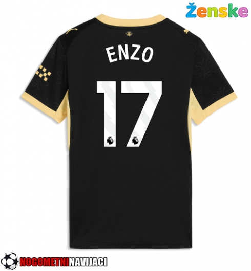 Ženske Nogometnih dresov Manchester City Enzo Fernandez #17 Gostujoči 2026-27 Kratki rokavi Ženske Nogometnih dresov Manchester City Enzo Fernandez #17 Gostujoči 2026-27 Kratki rokavi